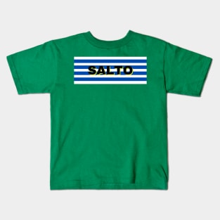 Salto City in Uruguay Flag Stripes Kids T-Shirt